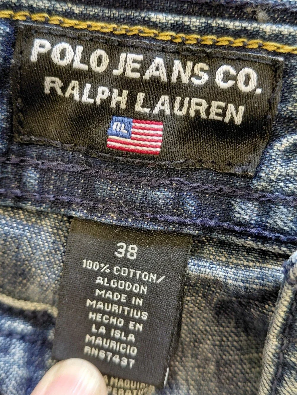 Ralph Lauren Blue Denim Cargo Shorts